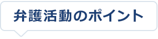 弁護活動のポイント